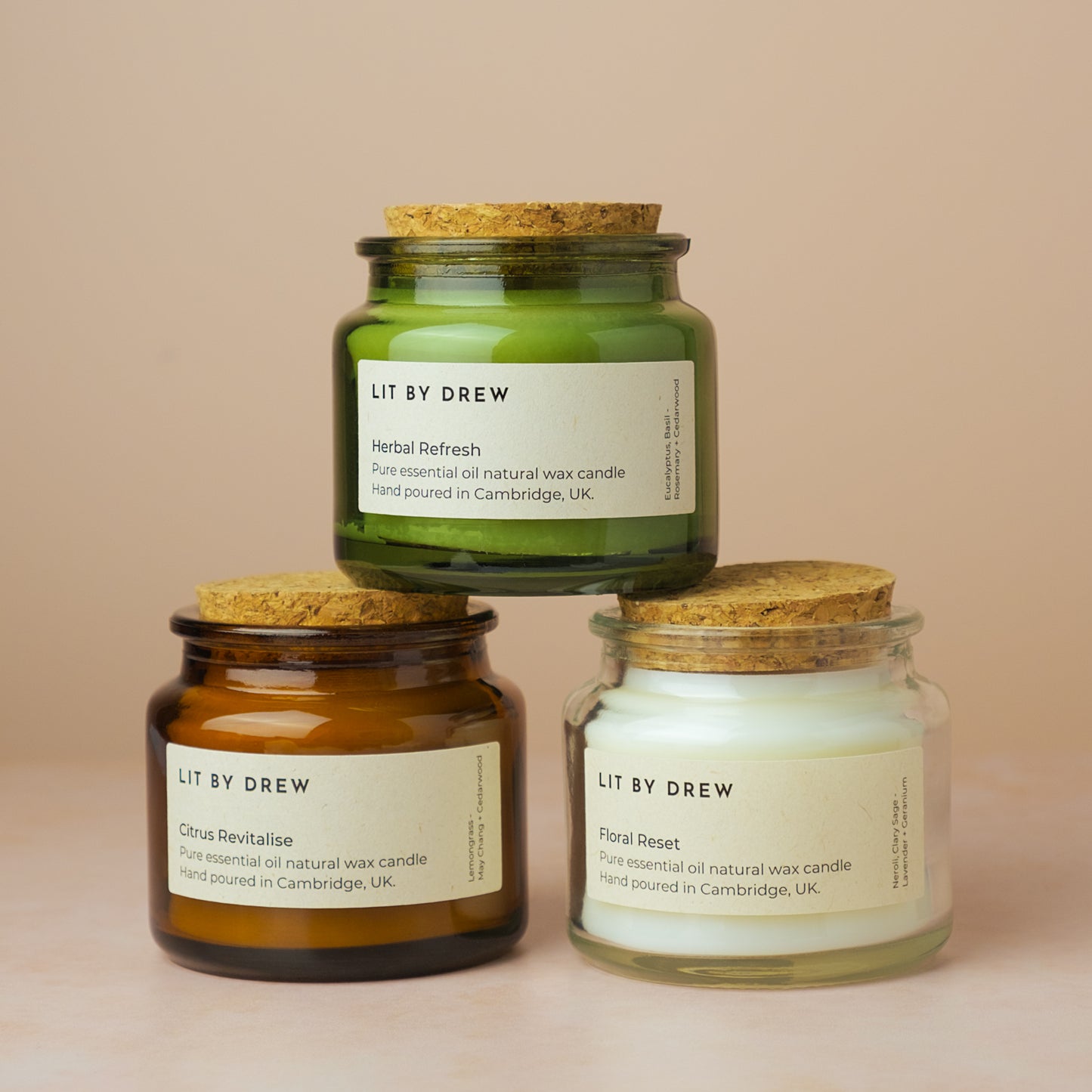 Herbal Refresh - Pure Essential Oil Aromatherapy Candle