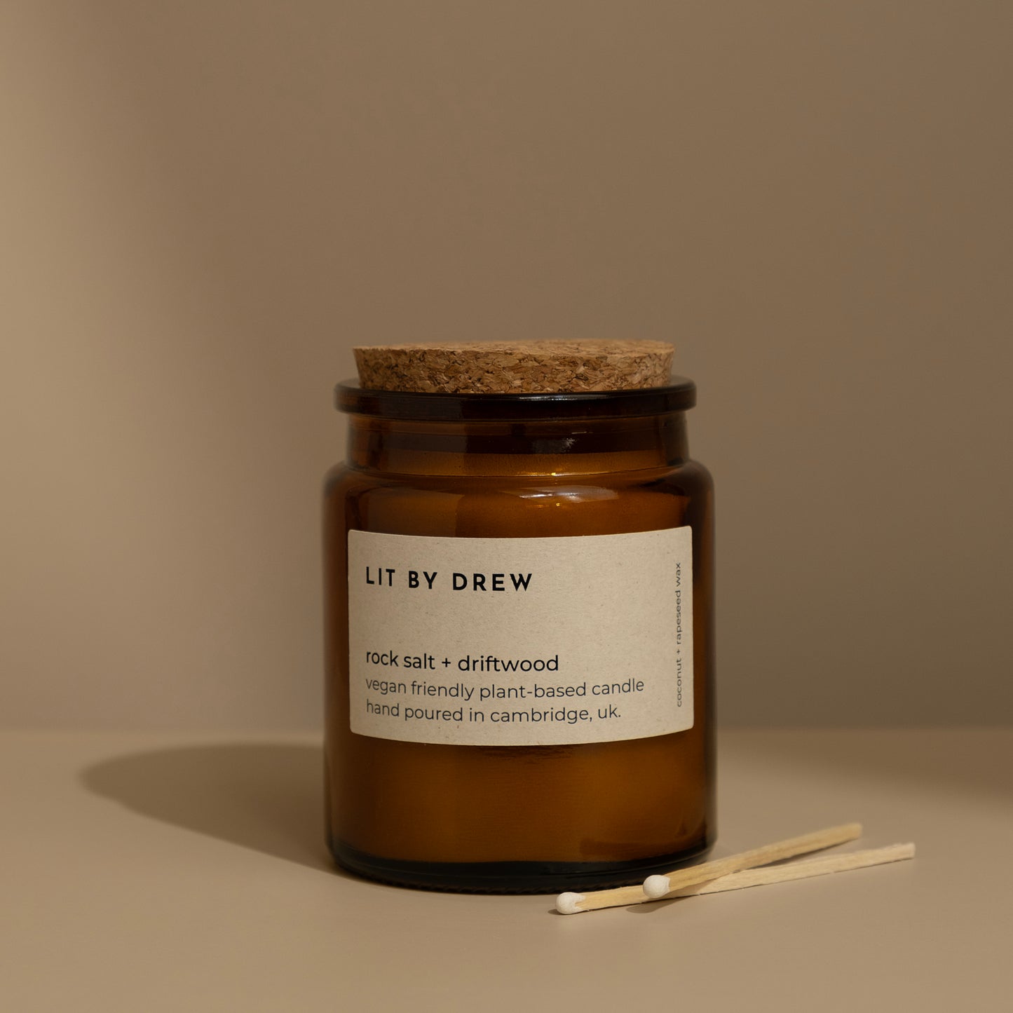 Rock Salt & Driftwood Apothecary Style Candle - Medium