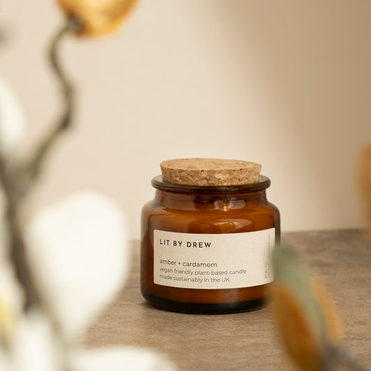 Amber & Cardamom Apothecary Style Candle - Small