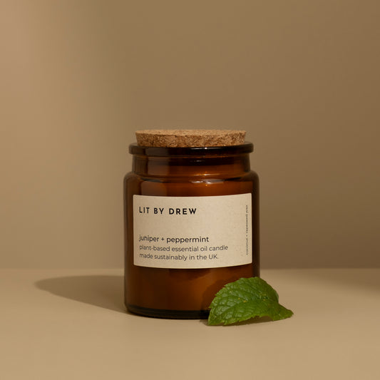 Juniper & Peppermint - Pure Essential Oil Aromatherapy Candle - Medium