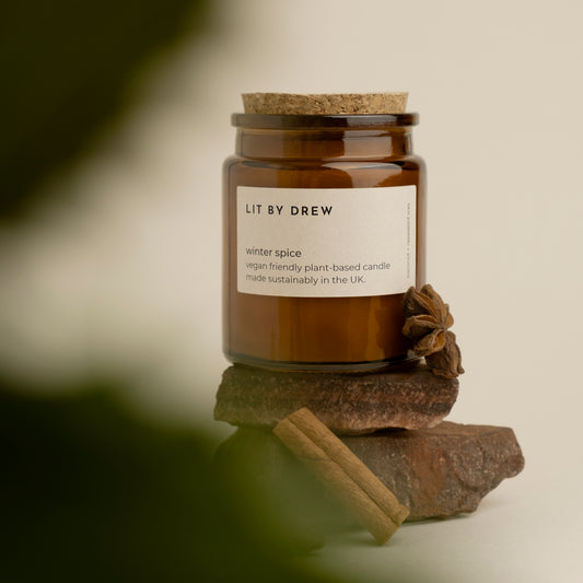 Winter Spice Apothecary Style Candle - Medium
