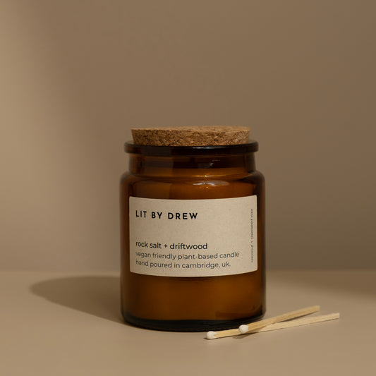 Rock Salt & Driftwood Apothecary Style Candle - Medium