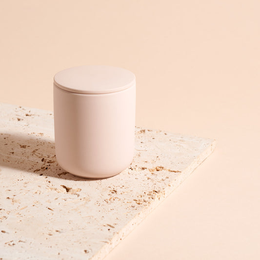 Cassis & Rose Pink Ceramic Candle