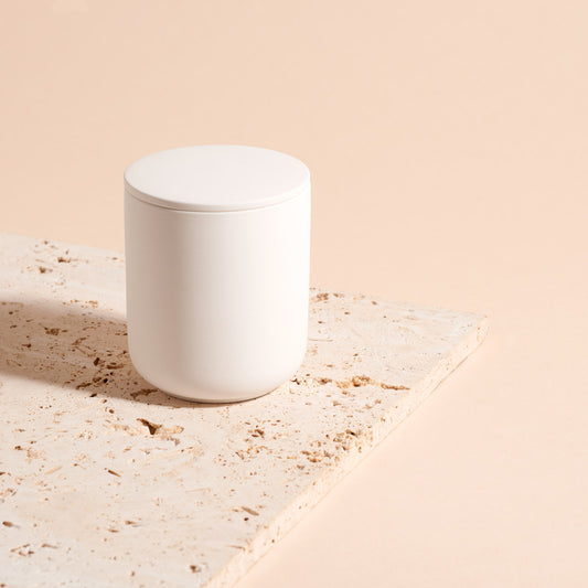 Eucalyptus & Vetiver White Ceramic Candle